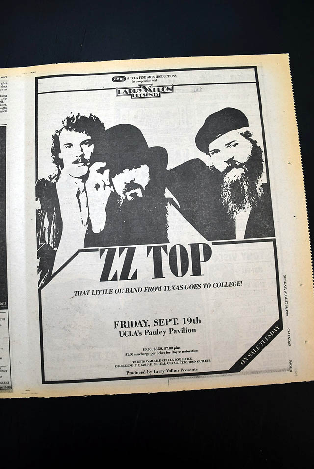 1980 "ZZ Top" concert advertisement...