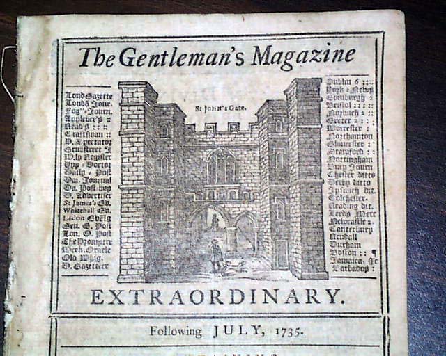 An "Extraordinary" issue from 1735...