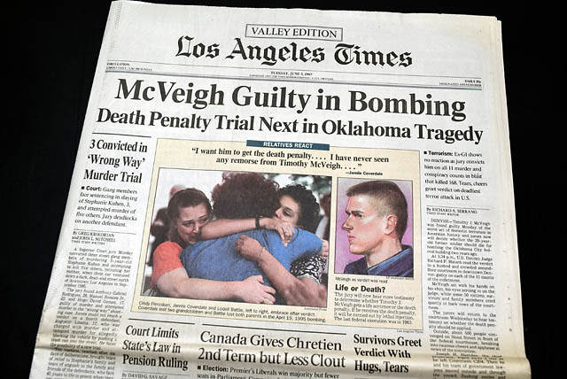 1997 Oklahoma City bombing disaster verdict....