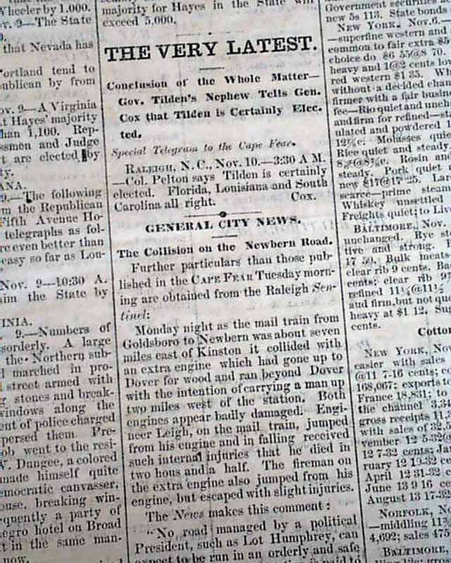 Tilden won the Presidential election?