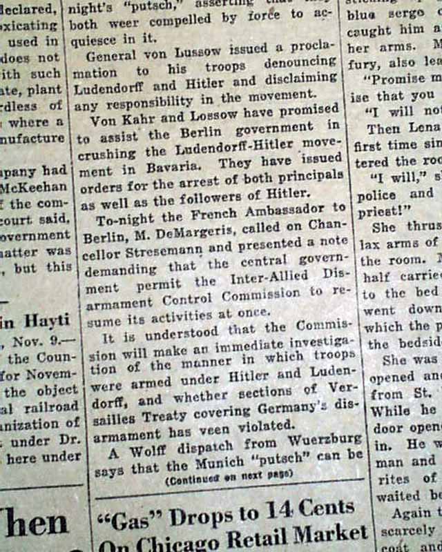 Beer Hall Putsch Begins RareNewspapers Com   Image046 