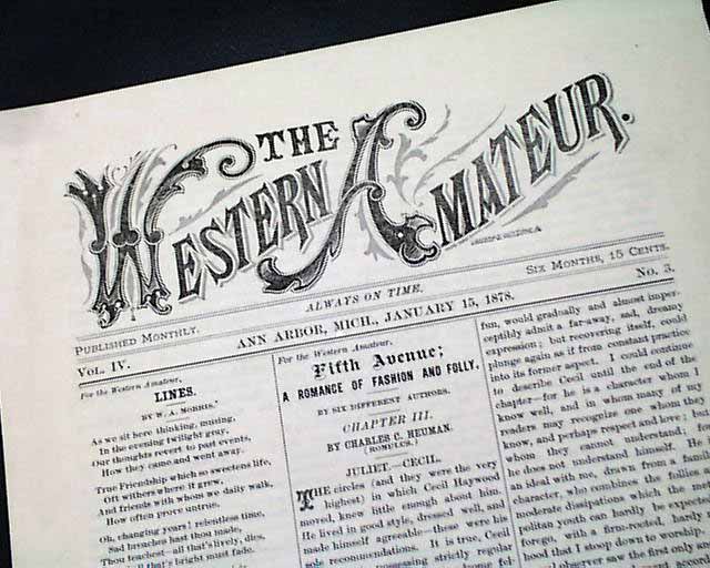 From the "amateur press" in Michigan...