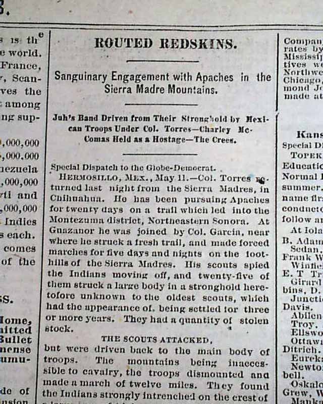 Apache campaign in 1883...