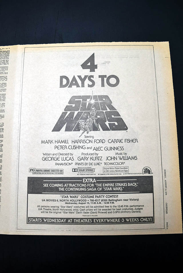 1979 re-release of "Star Wars" film advertisement...