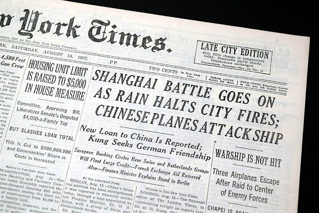 Battle of Shanghai in 1937...  