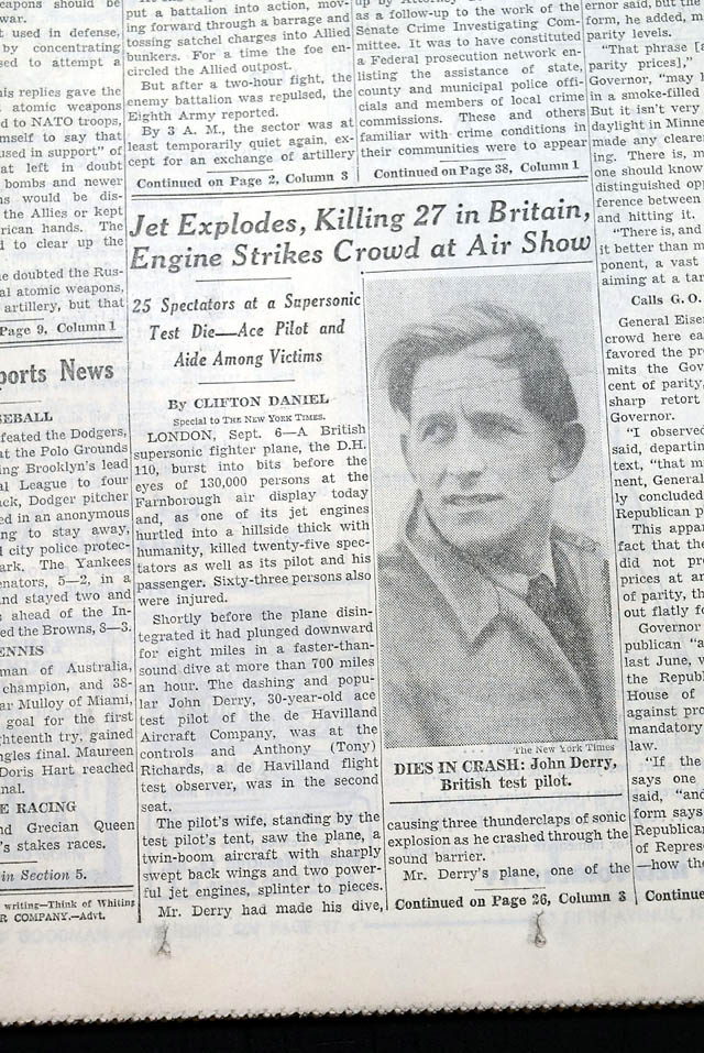 1952 Farnborough Airshow crash...
