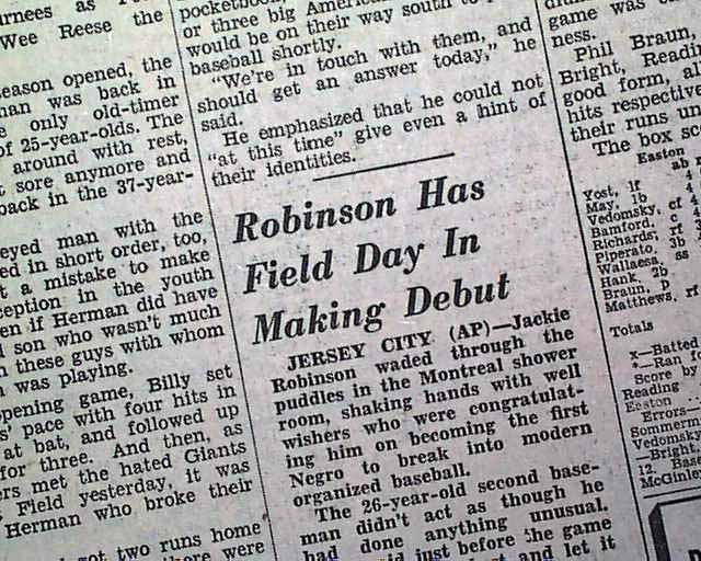 75 years ago Jackie Robinson made his @MLB debut. Today we remember the  mark he has made on baseball and the world. #JackieRobinsonDay, …