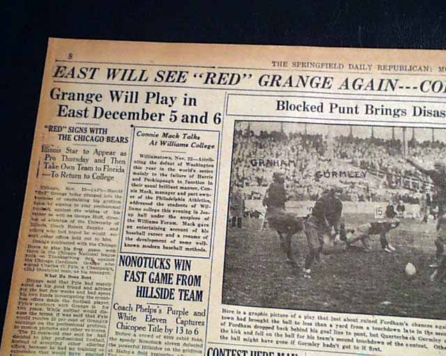 December 9, 1925: Red Grange, Chicago Bears bring professional