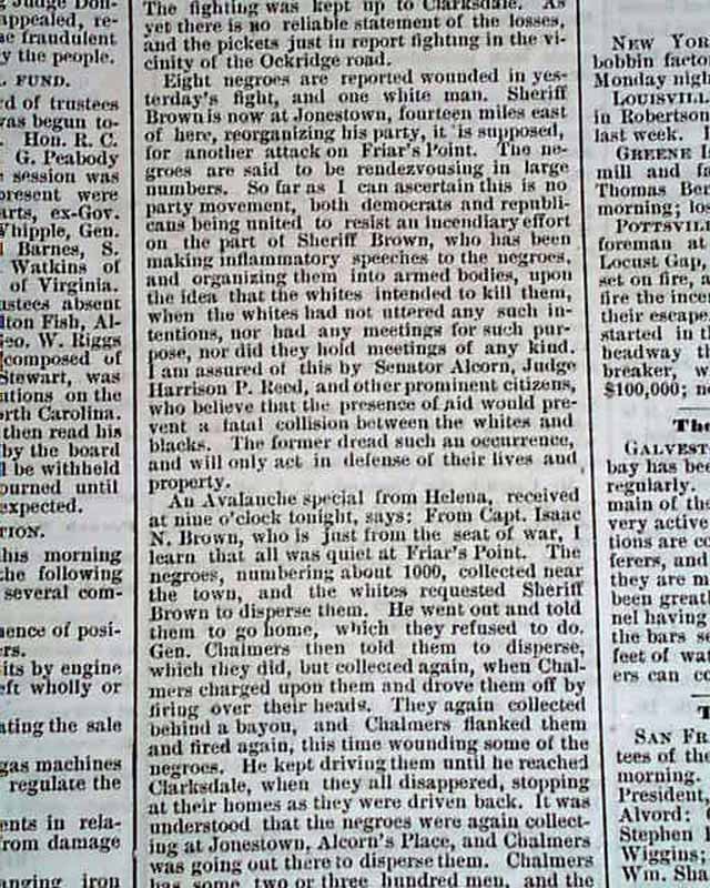 Friars Point, Mississippi race riot....