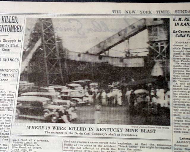 1939 Providence, Kentucky mine disaster....