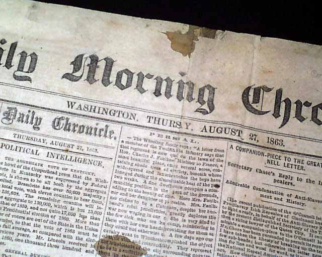 1863 Quantrill's raid on Lawrence KS....