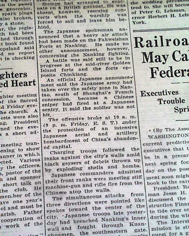 1937 Rape Of Nanking... Chinese Massacre - RareNewspapers.com