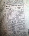 Early 1919 Knute Rockne report...   - Image 3