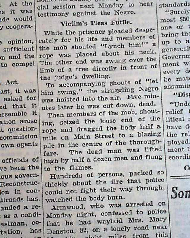 Princess Anne, Maryland Negro lynching...
