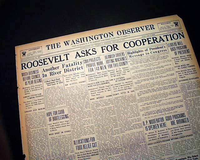 1934 FDR New Deal.... - RareNewspapers.com