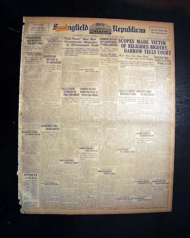 Scopes monkey trial... evolution...