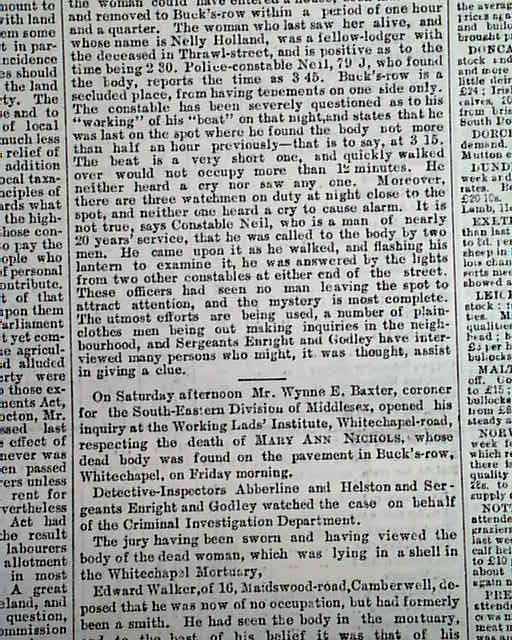 Jack the Ripper's first victim... - RareNewspapers.com