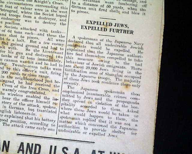 Nazis blame Pearl Harbor on Roosevelt... Expelling Jews...