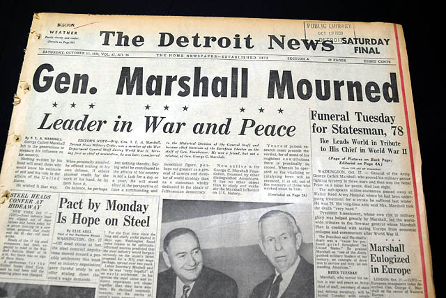 1959 General Goerge C. Marshall death...