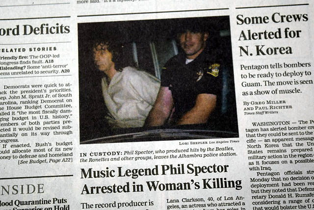 Music producer Phil Spector arrested for murder...