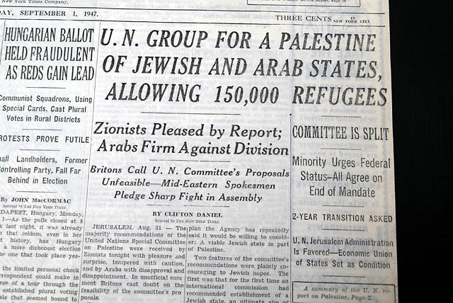 Prelude to the state of Israel...