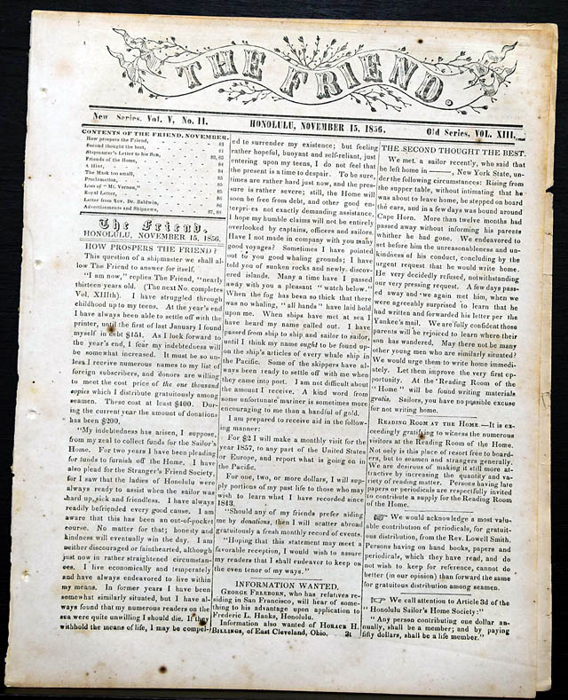 Early newspaper from Hawaii...