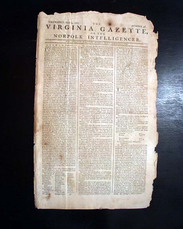 Battle of Lexington & Concord and the Gunpowder Incident, in a Virginia