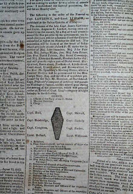 Military funerals from the War of 1812... -