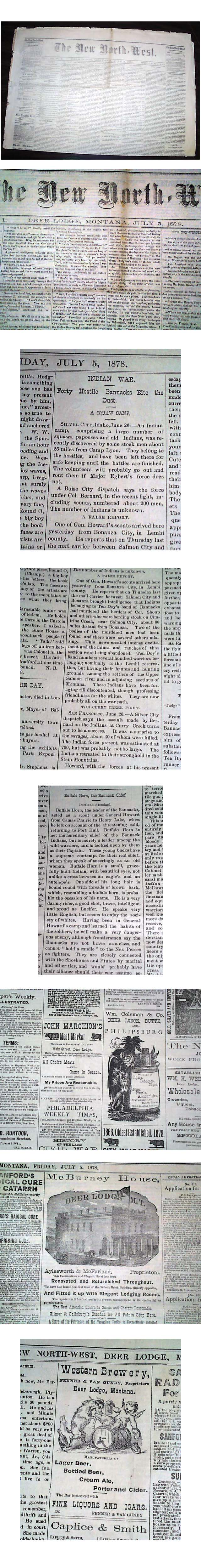 Rare newspaper from Deer Lodge, Montana...